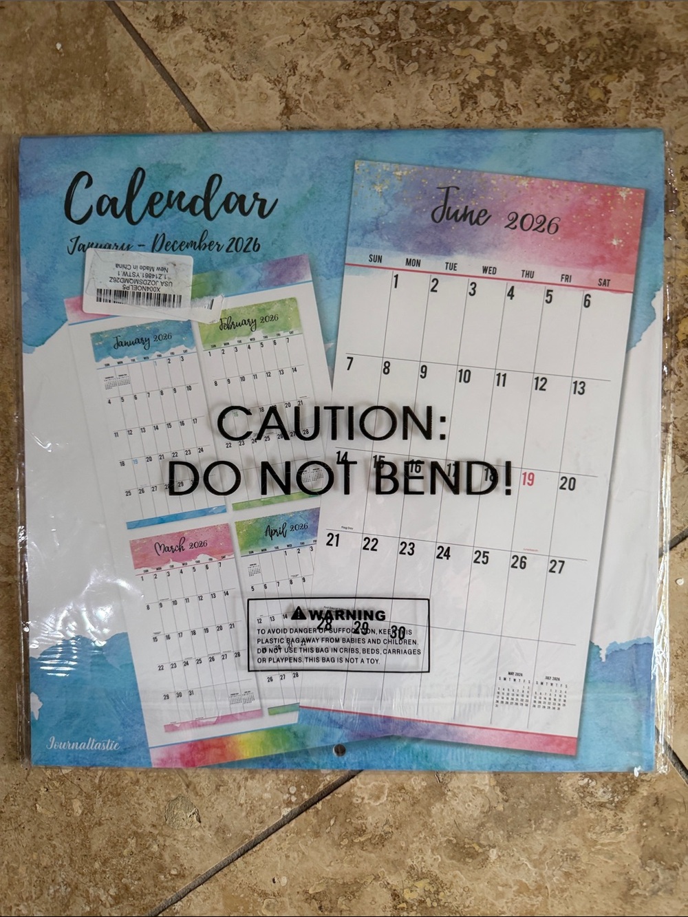 NWT 2026 Wall Calendar - Monthly Planner January to December